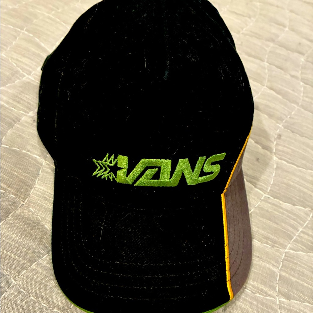 Vans Black Cap with Green Logo
